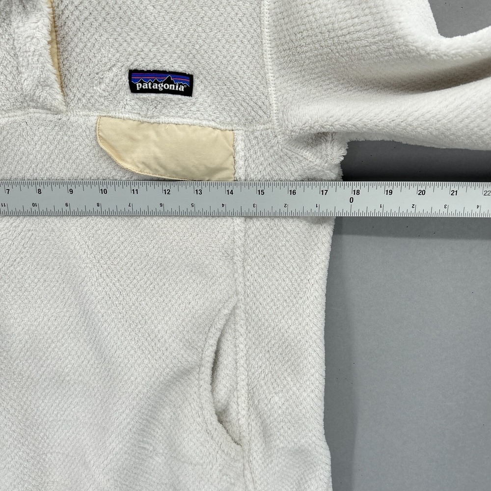 Patagonia Pullover Retool Snap-T Womens Small Polartec Pocket White Raw Linen - Picture 12 of 16